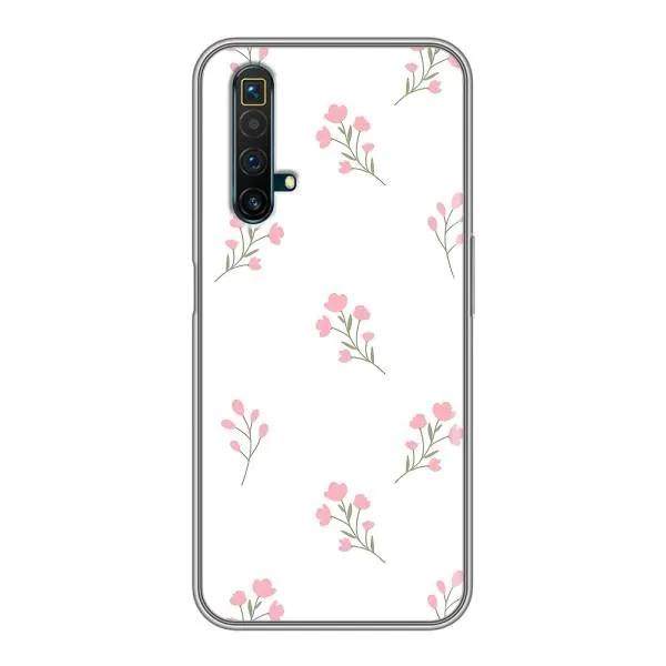 Чохол з принтом «Рожеві квіти» для Realme X50