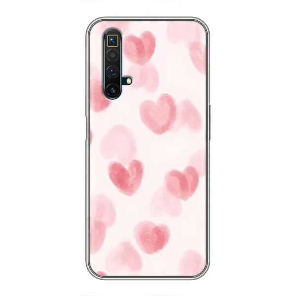 Чохол з принтом «Рожеві сердечки» для Realme X50