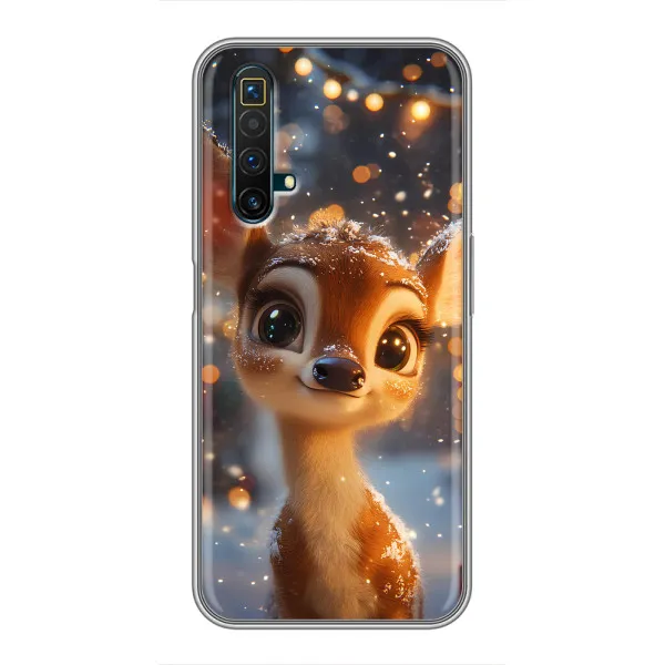 Чехол с принтом «Олененок среди гирлянд» для Realme X50