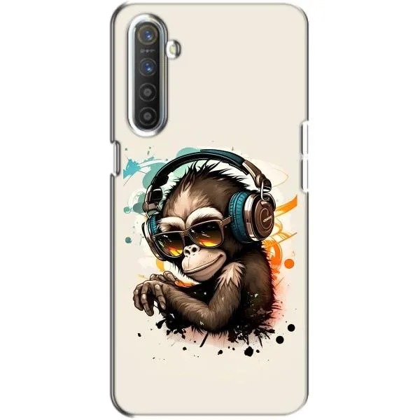Чехол с принтом «Макака в наушниках» для Realme XT