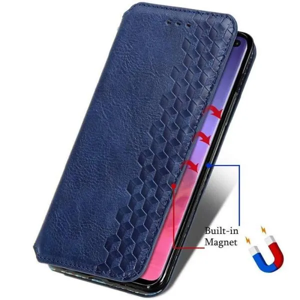 Кожаный чехол-книжка GETMAN Cubic (PU) для Xiaomi Redmi 10C — Синий — фото 4 Кожаный чехол-книжка GETMAN Cubic (PU) для Xiaomi Redmi 10C — Синий — фото 4