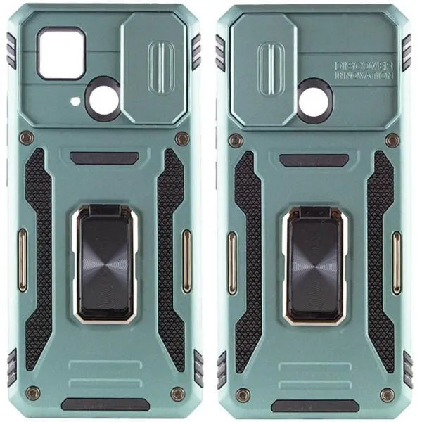 Ударопрочный чехол Camshield Army Ring для Xiaomi Redmi 10C — Зеленый — фото 1