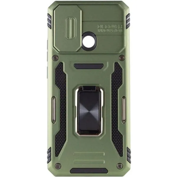 Ударопрочный чехол Camshield Army Ring для Xiaomi Redmi 10C — Оливковый — фото 2