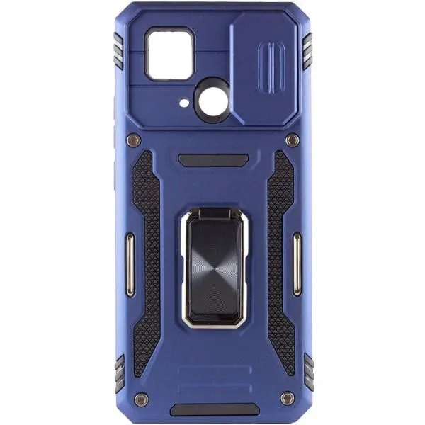 Ударопрочный чехол Camshield Army Ring для Xiaomi Redmi 10C — Синий — фото 2