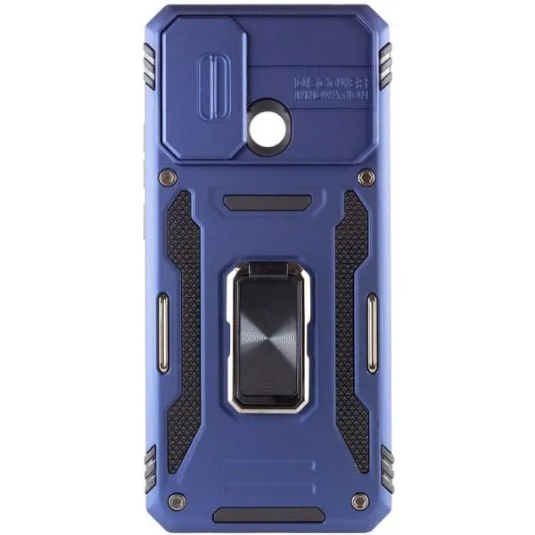 Ударопрочный чехол Camshield Army Ring для Xiaomi Redmi 10C — Синий — фото 4