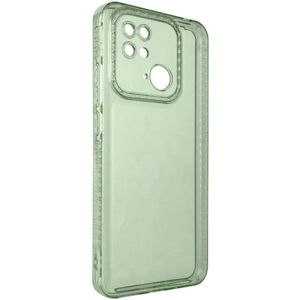 Чехол TPU Starfall Clear для Xiaomi Redmi 10C — Зеленый — фото 1 Чехол TPU Starfall Clear для Xiaomi Redmi 10C — Зеленый — фото 1