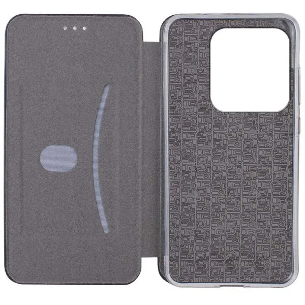 Кожаный чехол-книжка Classy для Xiaomi Redmi 10C — Синий — фото 3