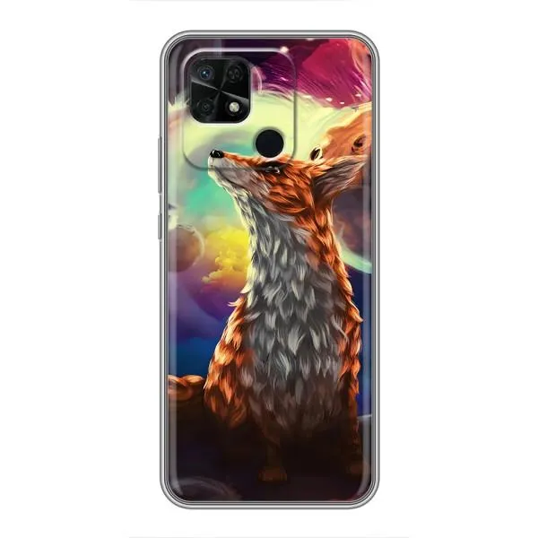 Чехол с принтом «Лисица в космосе» для Xiaomi Redmi 10C