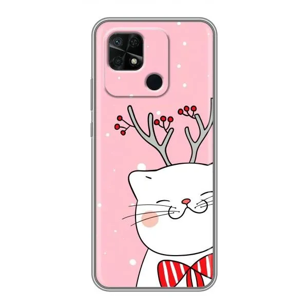 Чохол з принтом «Зимовий кіт» для Xiaomi Redmi 10C
