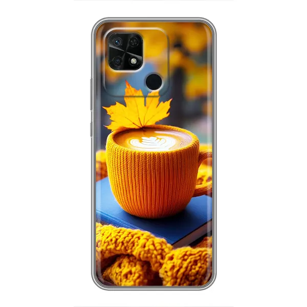 Чехол с принтом «Кофе на желтом пледе» для Xiaomi Redmi 10C