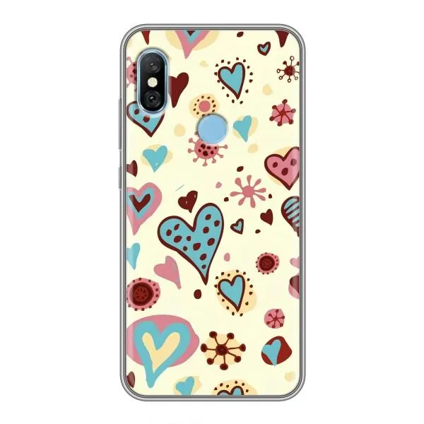 Чехол с принтом «Сердечки» для Xiaomi Redmi 6 pro
