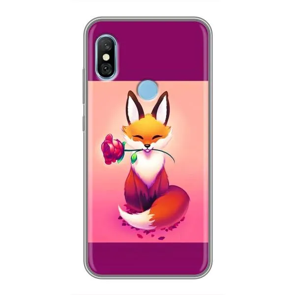 Чехол с принтом «Лисичка с розочкой» для Xiaomi Redmi 6 pro Чехол с принтом «Лисичка с розочкой» для Xiaomi Redmi 6 pro