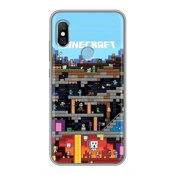 Чехол с принтом «фон Minecraft» для Xiaomi Redmi 6 pro