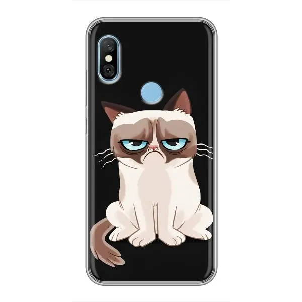 Чехол с принтом «Грустный кот» для Xiaomi Redmi 6 pro