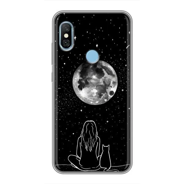 Чехол с принтом «Девушка с котом» для Xiaomi Redmi 6 pro
