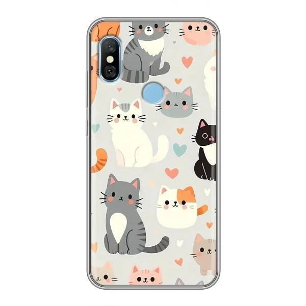 Чехол с принтом «Коллаж котов» для Xiaomi Redmi 6 pro