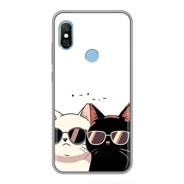 Чехол с принтом «Коты в очках» для Xiaomi Redmi 6 pro