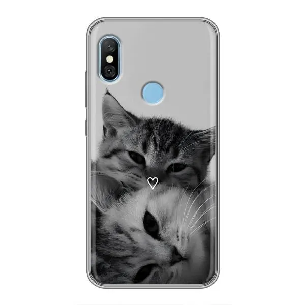 Чехол с принтом «Пара котов» для Xiaomi Redmi 6 pro