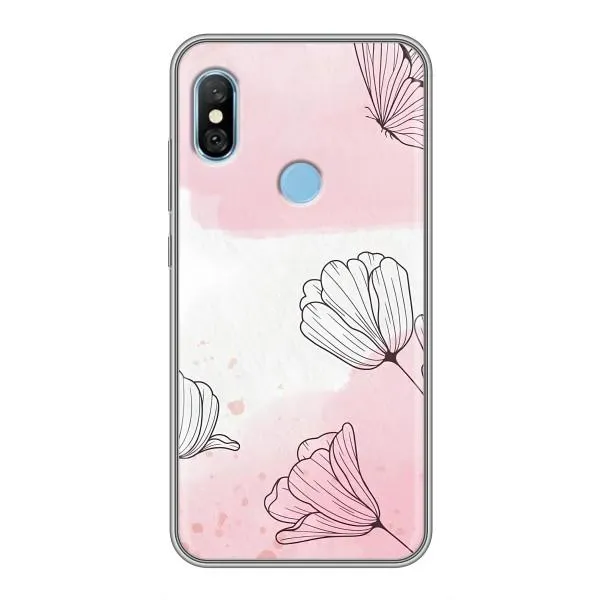 Чехол с принтом «Розовые цветы» для Xiaomi Redmi 6 pro