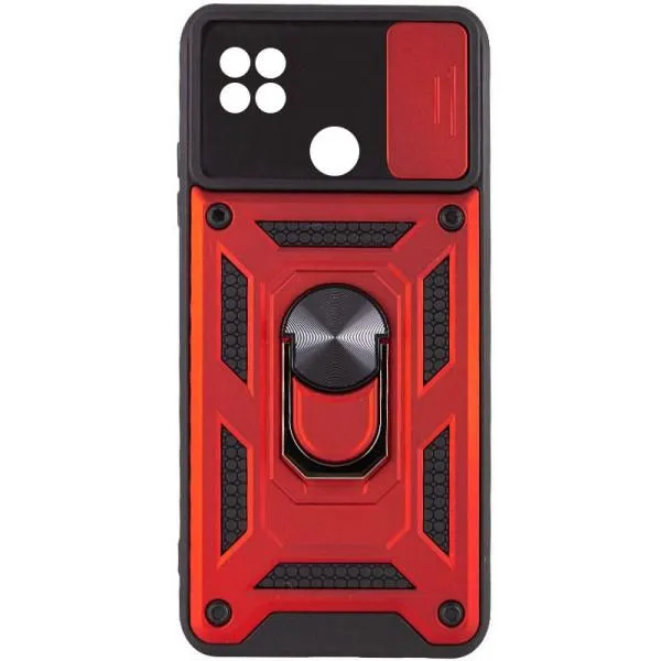Ударостійкий чохол Camshield Serge Ring для Xiaomi Redmi 9C / Redmi 10A — Червоний — фото 3 Ударостійкий чохол Camshield Serge Ring для Xiaomi Redmi 9C / Redmi 10A — Червоний — фото 3