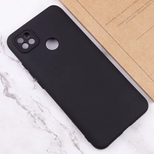 Чехол TPU GETMAN Liquid Silk Full Camera для Xiaomi Redmi 9C — Черный — фото 4