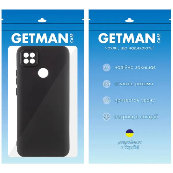 Чехол TPU GETMAN Liquid Silk Full Camera для Xiaomi Redmi 9C — Черный — фото 5