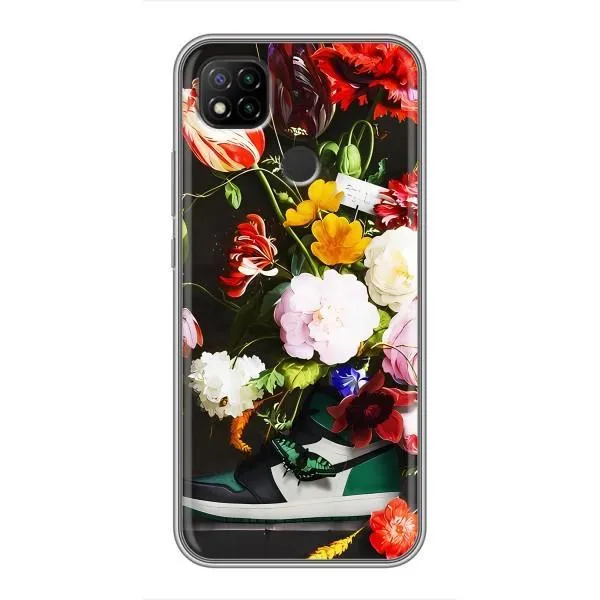 Чехол с принтом «Nike цветы» для Xiaomi Redmi 9c