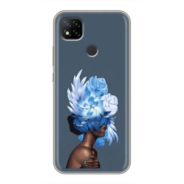 Чохол з принтом «Квіти на голові» для Xiaomi Redmi 9c
