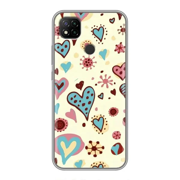 Чохол з принтом «Сердечки» для Xiaomi Redmi 9c Чохол з принтом «Сердечки» для Xiaomi Redmi 9c