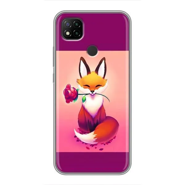 Чехол с принтом «Лисичка с розочкой» для Xiaomi Redmi 9c