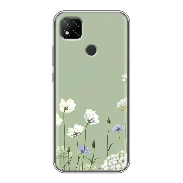 Чехол с принтом «Цветы на зеленом» для Xiaomi Redmi 9c Чехол с принтом «Цветы на зеленом» для Xiaomi Redmi 9c
