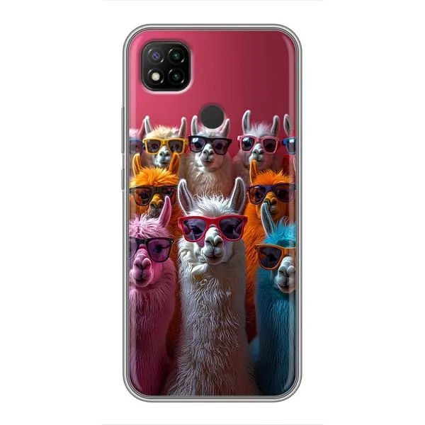 Чохол з принтом «Лами в окулярах» для Xiaomi Redmi 9c Чохол з принтом «Лами в окулярах» для Xiaomi Redmi 9c