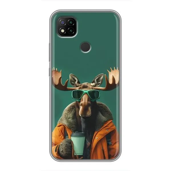 Чохол з принтом «Лось з кавою» для Xiaomi Redmi 9c Чохол з принтом «Лось з кавою» для Xiaomi Redmi 9c