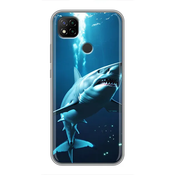 Чохол з принтом «Акула під водою» для Xiaomi Redmi 9c