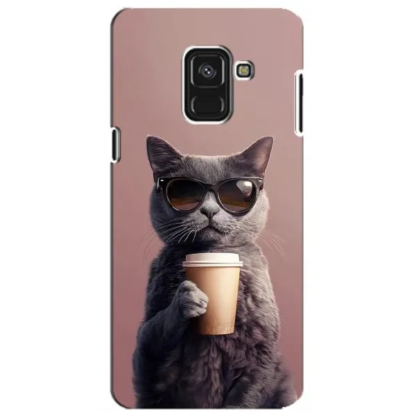 Чехол с принтом «Кот с кофе» для Samsung Galaxy A8 Plus 2018 (A730F)