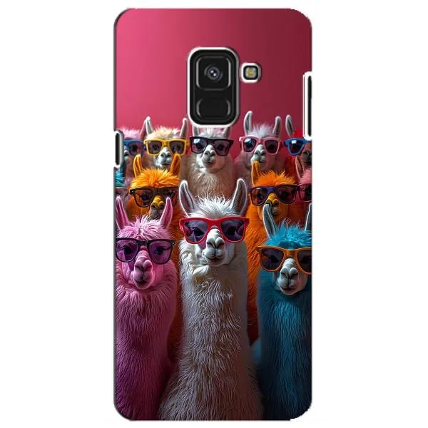Чехол с принтом «Ламы в очках» для Samsung Galaxy A8 Plus 2018 (A730F)