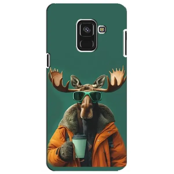 Чехол с принтом «Лось с кофе» для Samsung Galaxy A8 Plus 2018 (A730F)