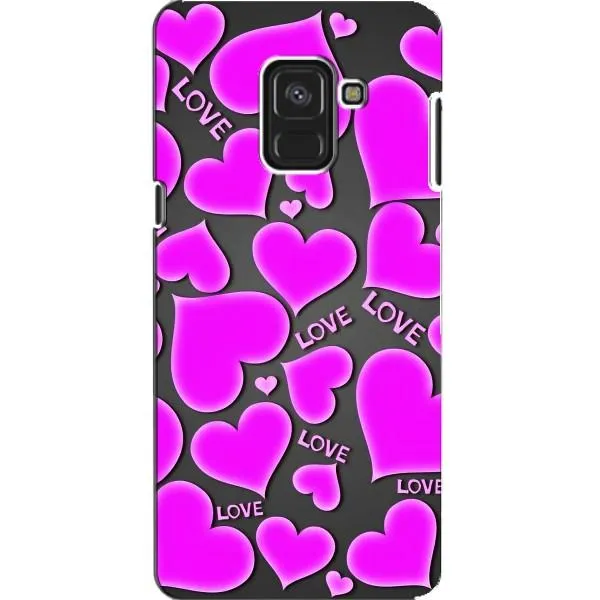 Чехол с принтом «Pink hearts» для Samsung Galaxy A8 2018 (A530F)