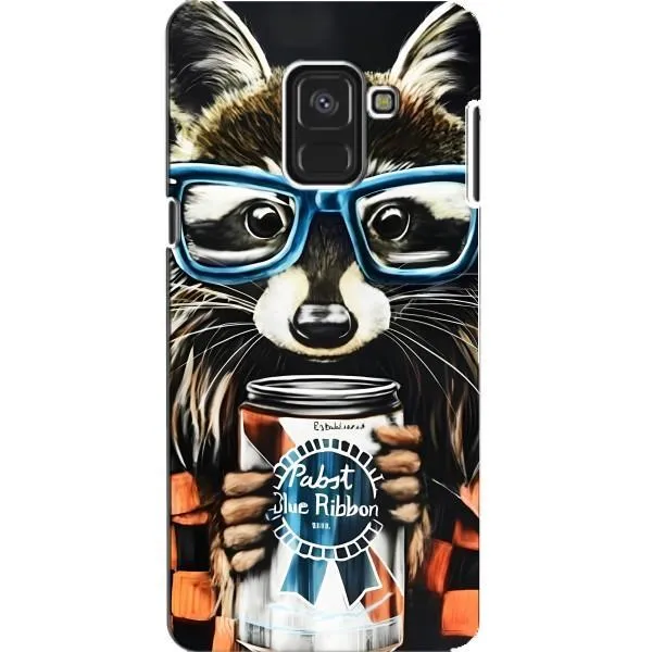 Чехол с принтом «Енот с банкой» для Samsung Galaxy A8 2018 (A530F)