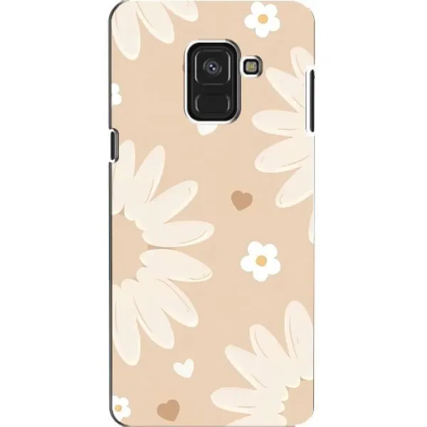 Чохол з принтом «Бежеві квіти» для Samsung Galaxy A8 2018 (A530F)