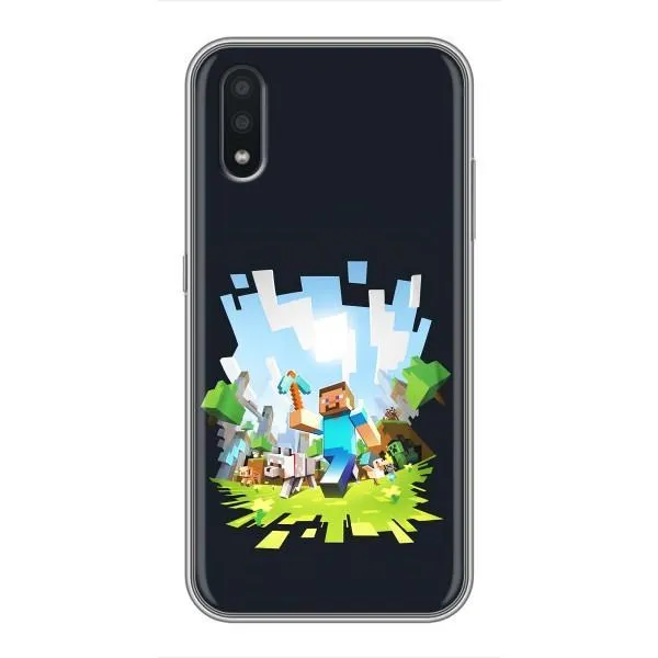 Чехол с принтом «персонажи Minecraft» для Samsung Galaxy A01 Core