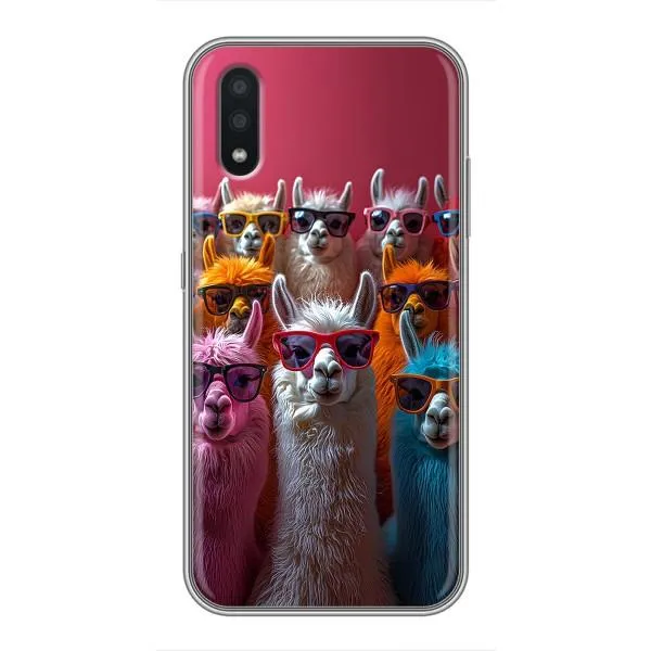Чехол с принтом «Ламы в очках» для Samsung Galaxy A01 Core Чехол с принтом «Ламы в очках» для Samsung Galaxy A01 Core