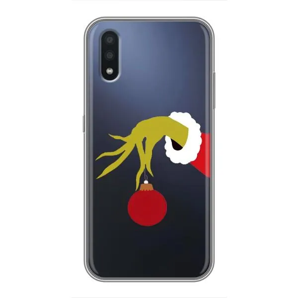 Чехол с принтом «Гринч с игрушкой» для Samsung Galaxy A01 Core