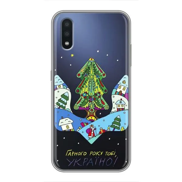 Чехол с принтом «Рождественский герб» для Samsung Galaxy A01 Core