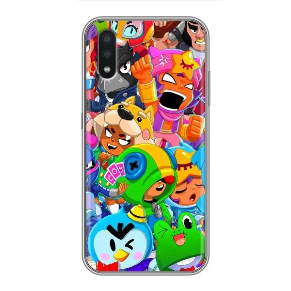 Чехол с принтом «герои Бравл Старс» для Samsung Galaxy A01