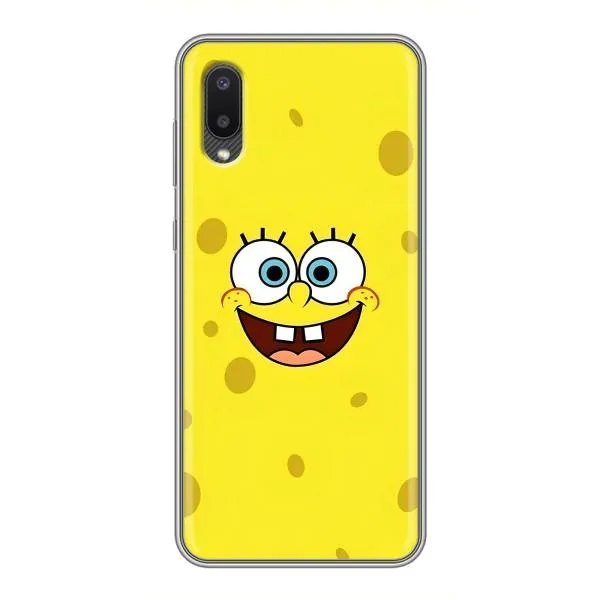 Чохол з принтом «Мордашка Спанч Боба» для Samsung Galaxy A02