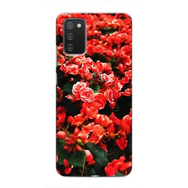 Чехол с принтом «Цветы красные» для Samsung Galaxy A02s
