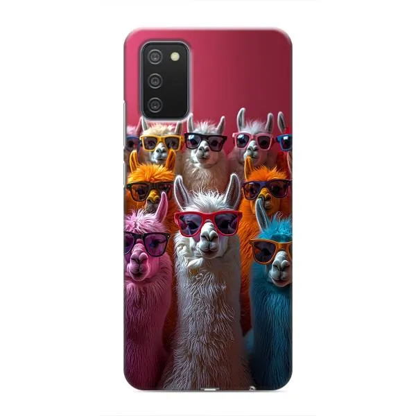 Чехол с принтом «Ламы в очках» для Samsung Galaxy A02s