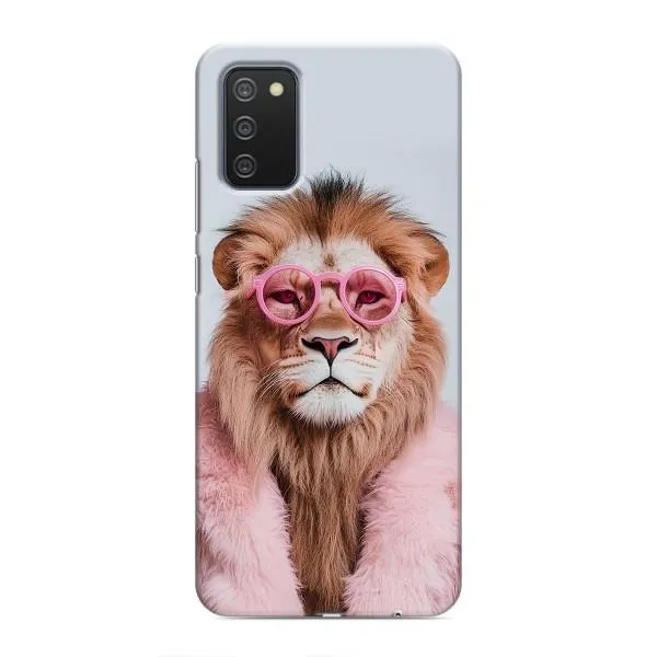 Чехол с принтом «Лев в очках» для Samsung Galaxy A02s