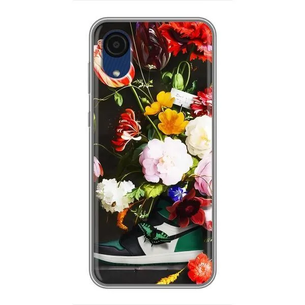 Чехол с принтом «Nike цветы» для Samsung Galaxy A03 Core